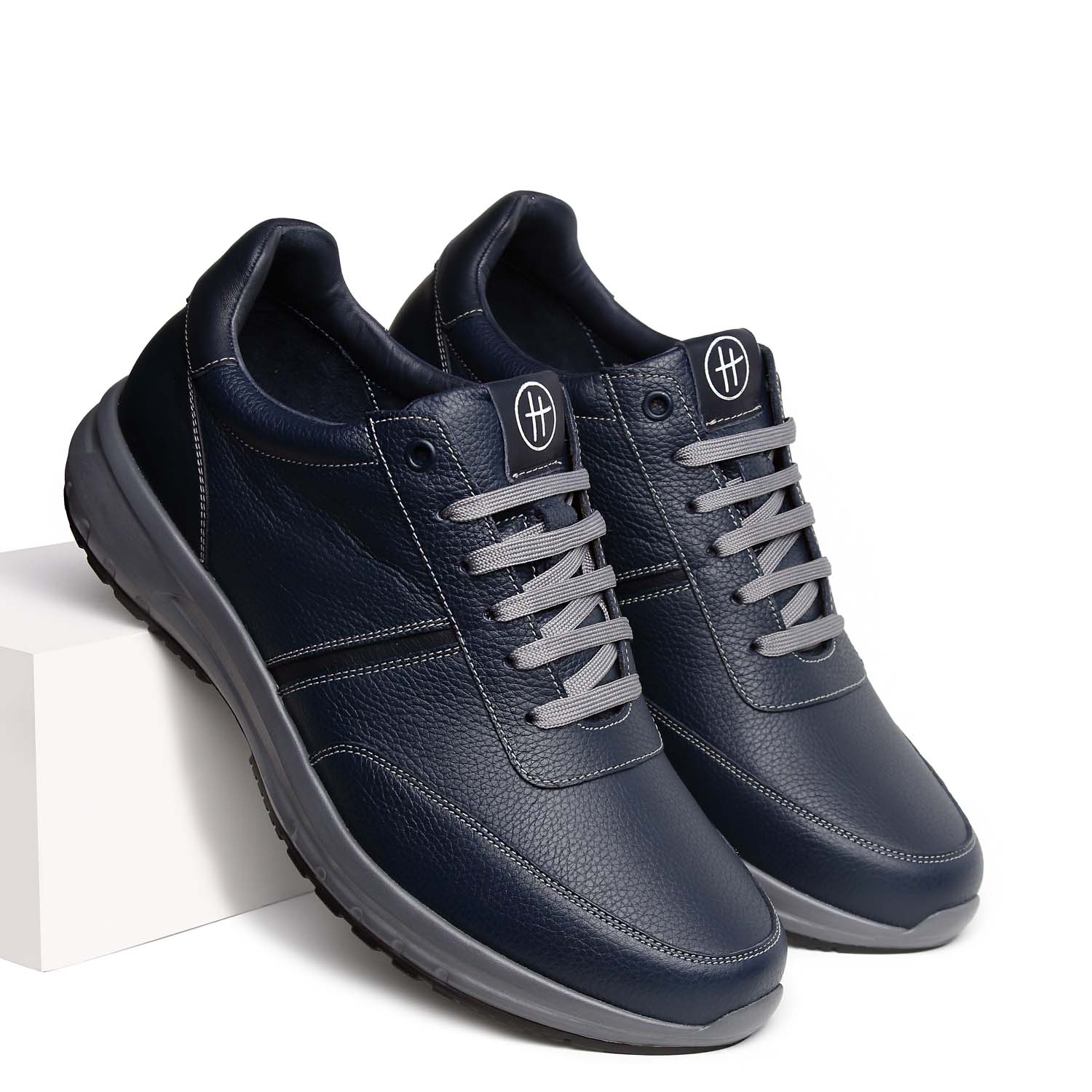 ZAPATILLA HANOVER DE CUERO 100% MODELO H-5064 NAPA SIENA AZUL - 2