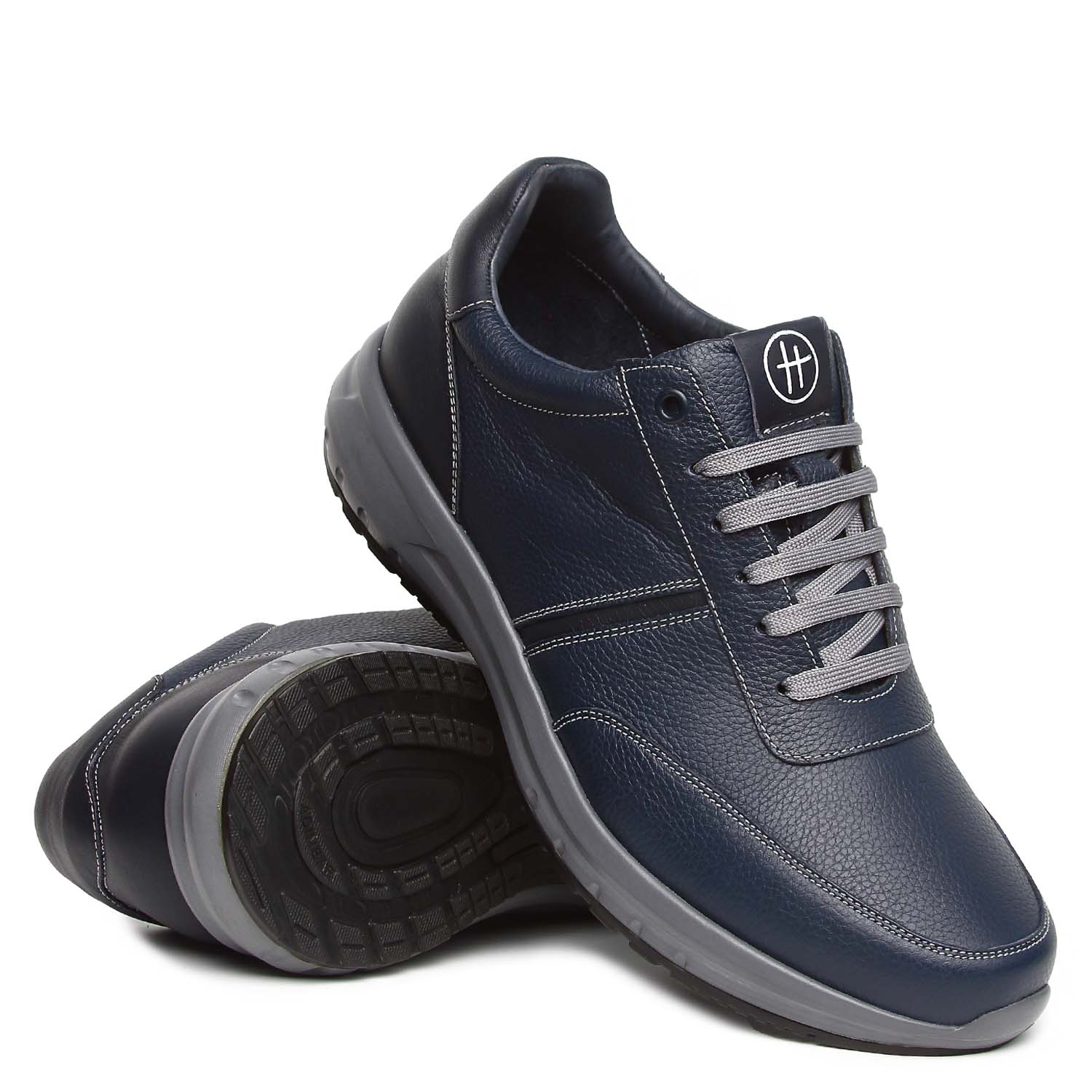ZAPATILLA HANOVER DE CUERO 100% MODELO H-5064 NAPA SIENA AZUL - 3