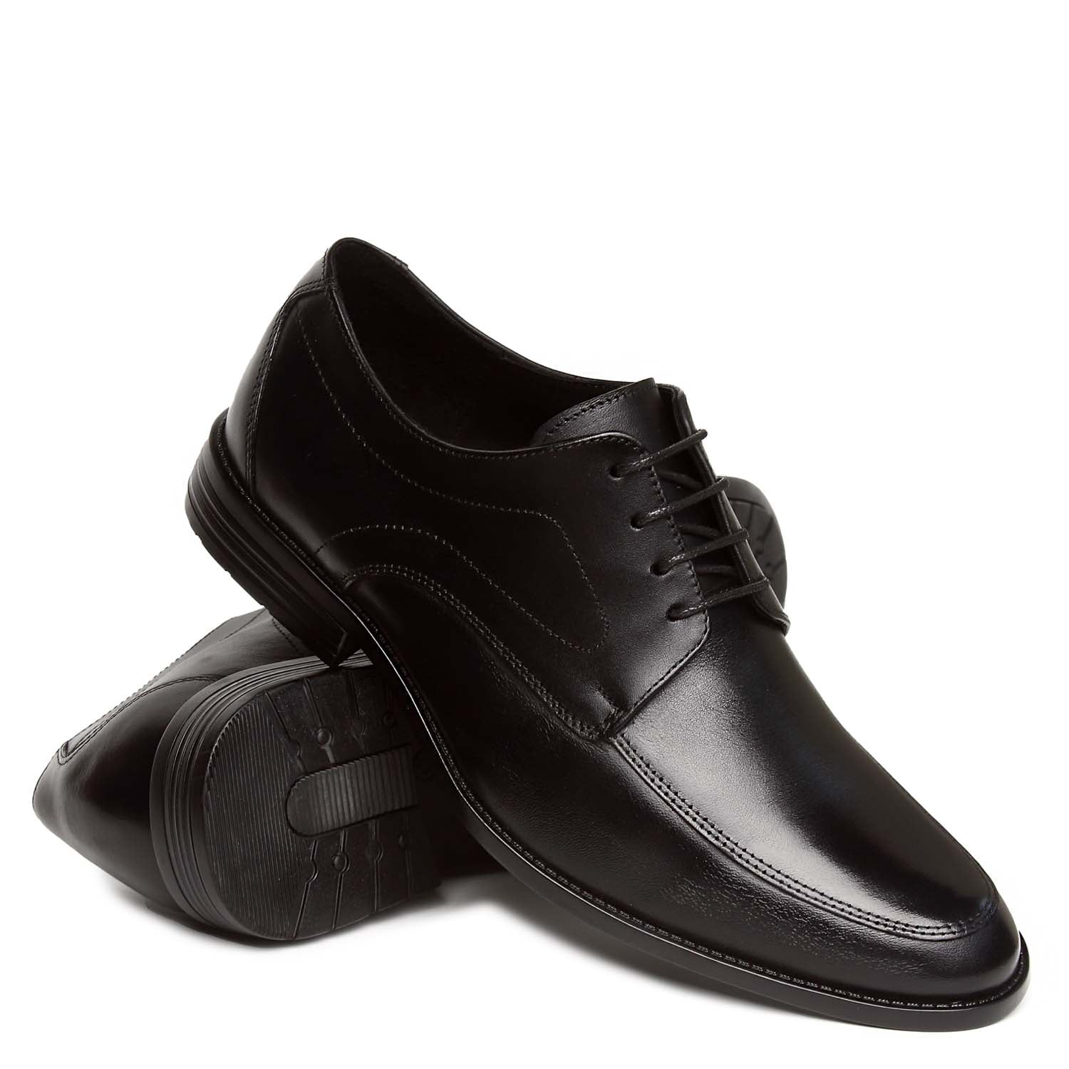 ZAPATO DE VESTIR HANOVER EN CUERO 100% H-1978N  CRUST NEGRO - 2