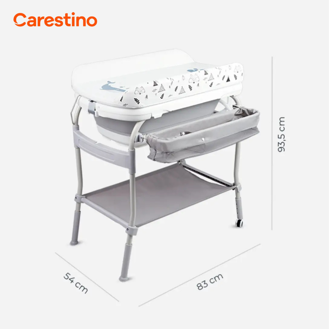 BAÑERA Y CAMBIADOR 2 NIVELES CARESTINO -OASIS- GRIS - 5
