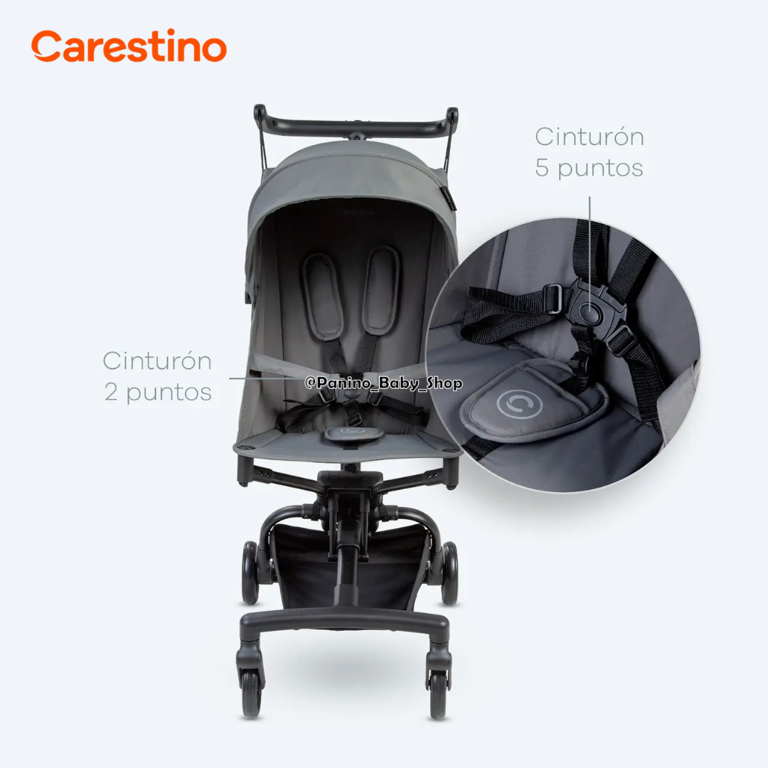 COCHE PLEGABLE COMPACTO CARESTINO -BUGGY- NEGRO - 4