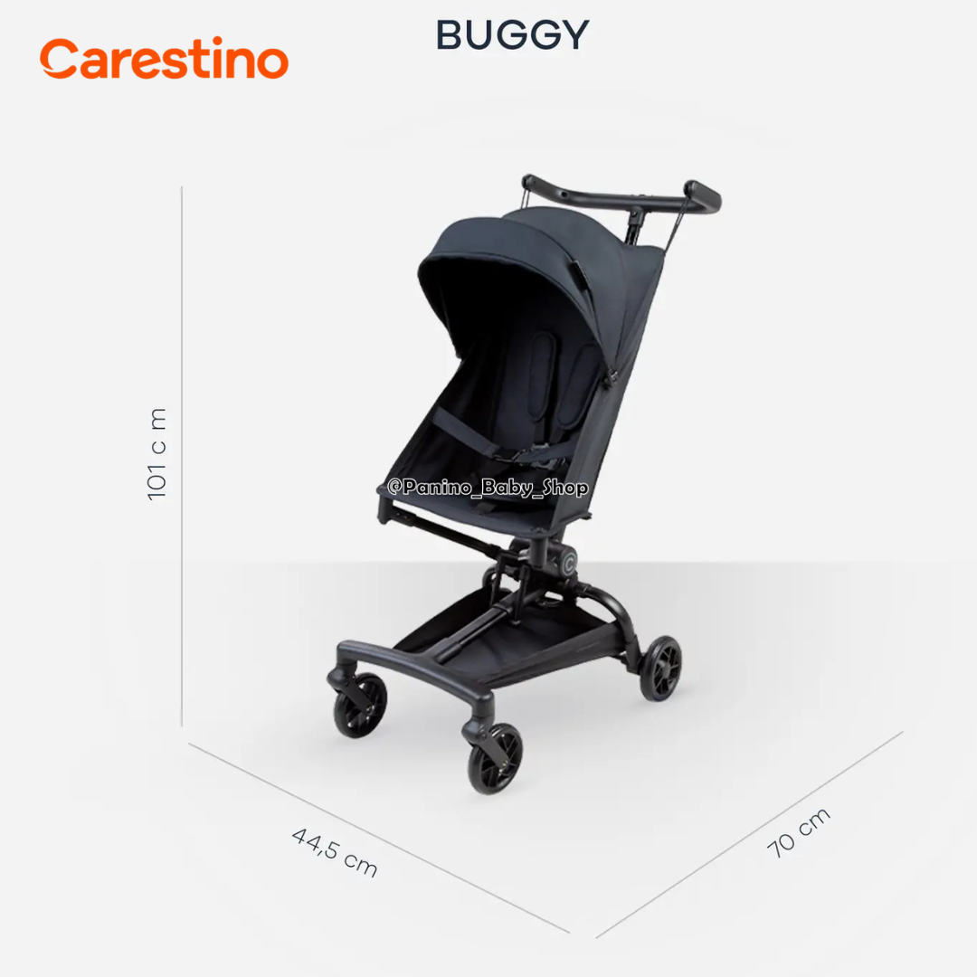 COCHE PLEGABLE COMPACTO CARESTINO -BUGGY- NEGRO - 6