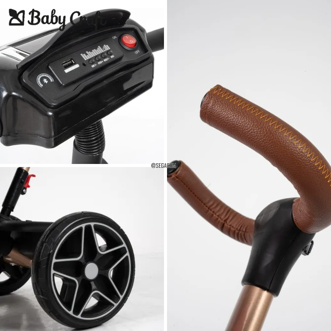 TRICICLO 360° GIRATORIO MUSICAL BLUETOOTH -NEO- NEGRO - 3
