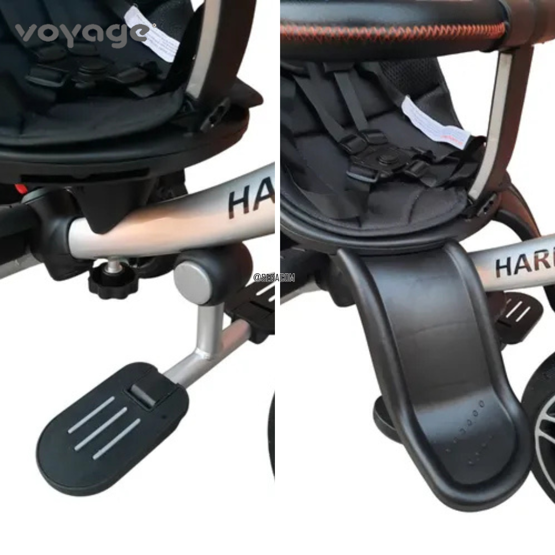 TRICICLO GIRATORIO 360° MUSICAL ERGONÓMICO -HARDY- GRIS - 7