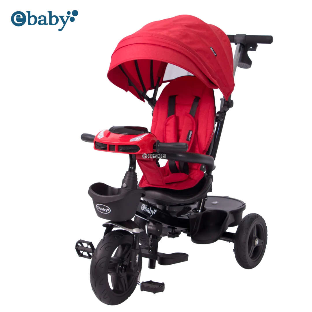 TRICICLO GIRATORIO 360° MUSICAL BLUETOOTH -ARIA- ROJO - 1