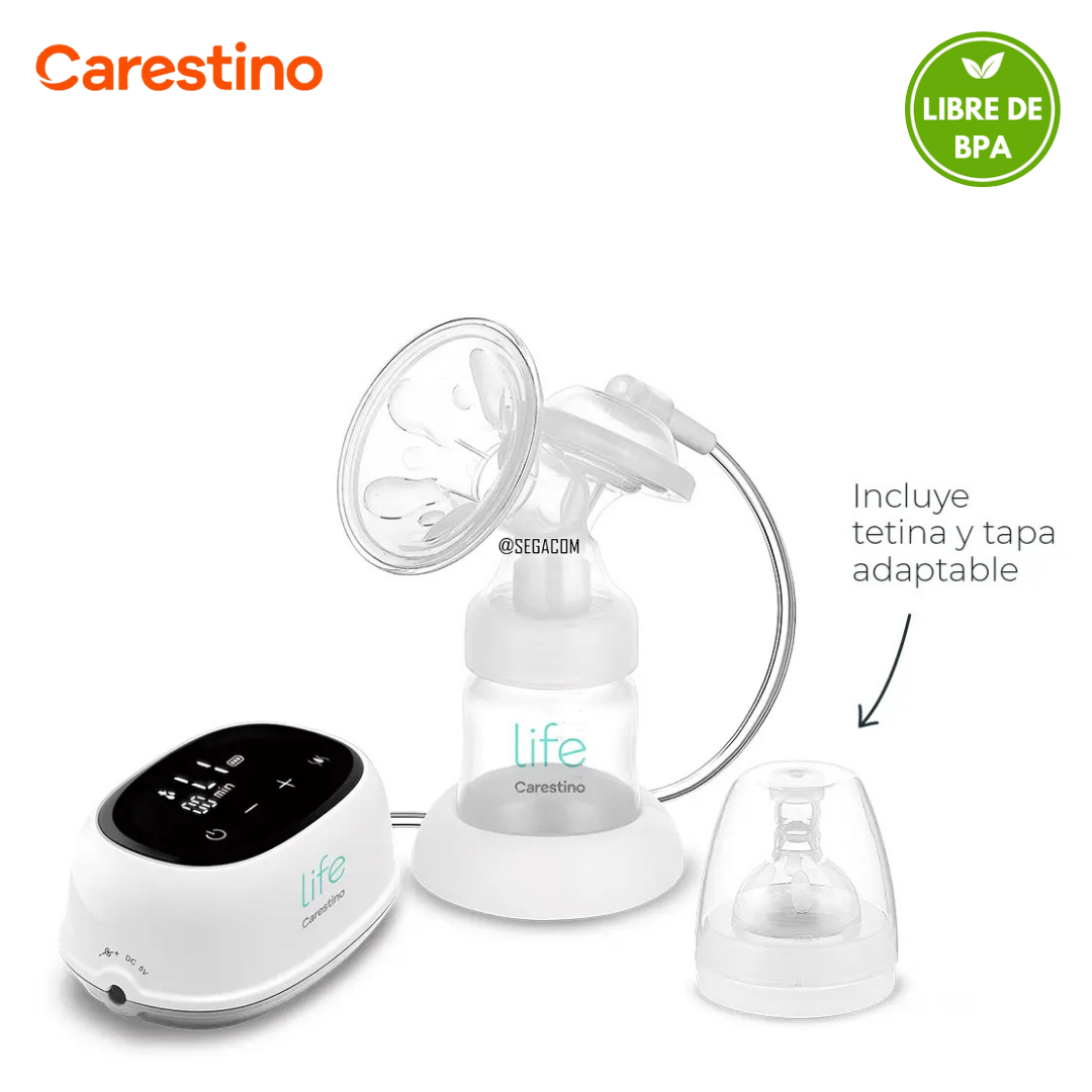 EXTRACTOR DE LECHE ELÉCTRICO CARESTINO -LIFE- GRIS - 4