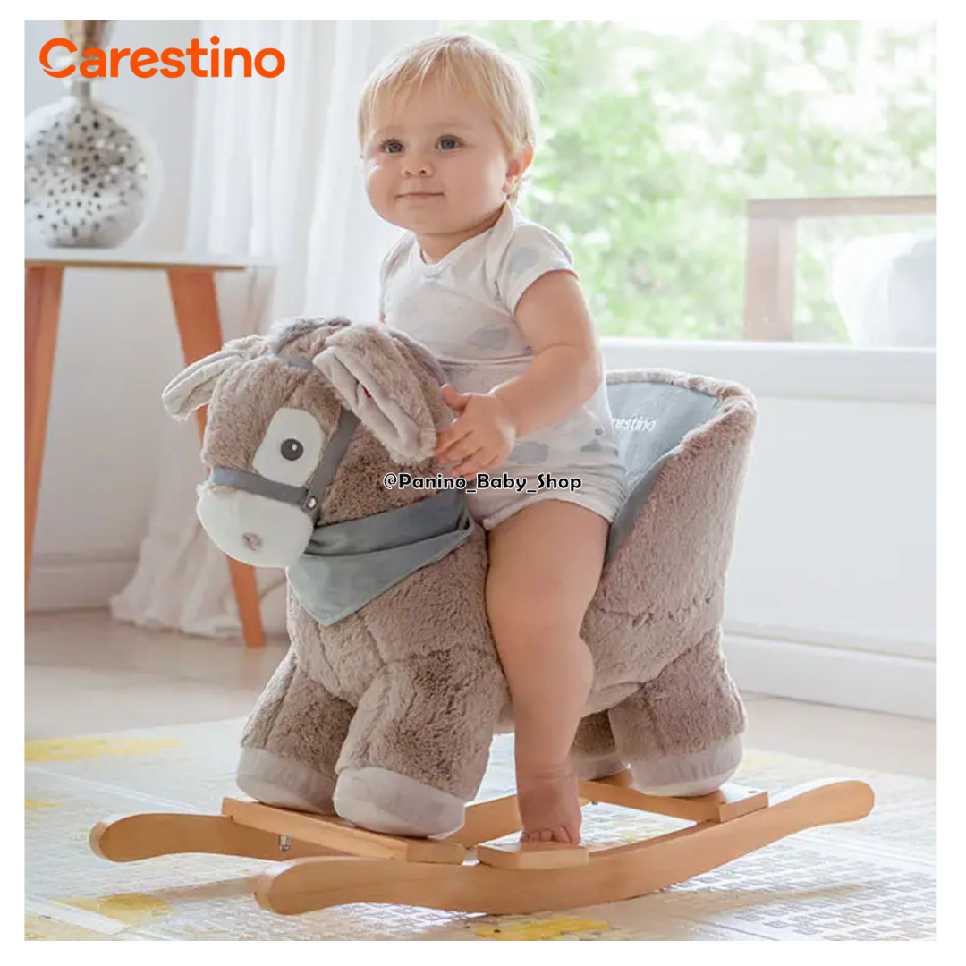 MECEDORA MUSICAL PARA BEBÉ CARESTINO -PELUCHE- DINO - 2