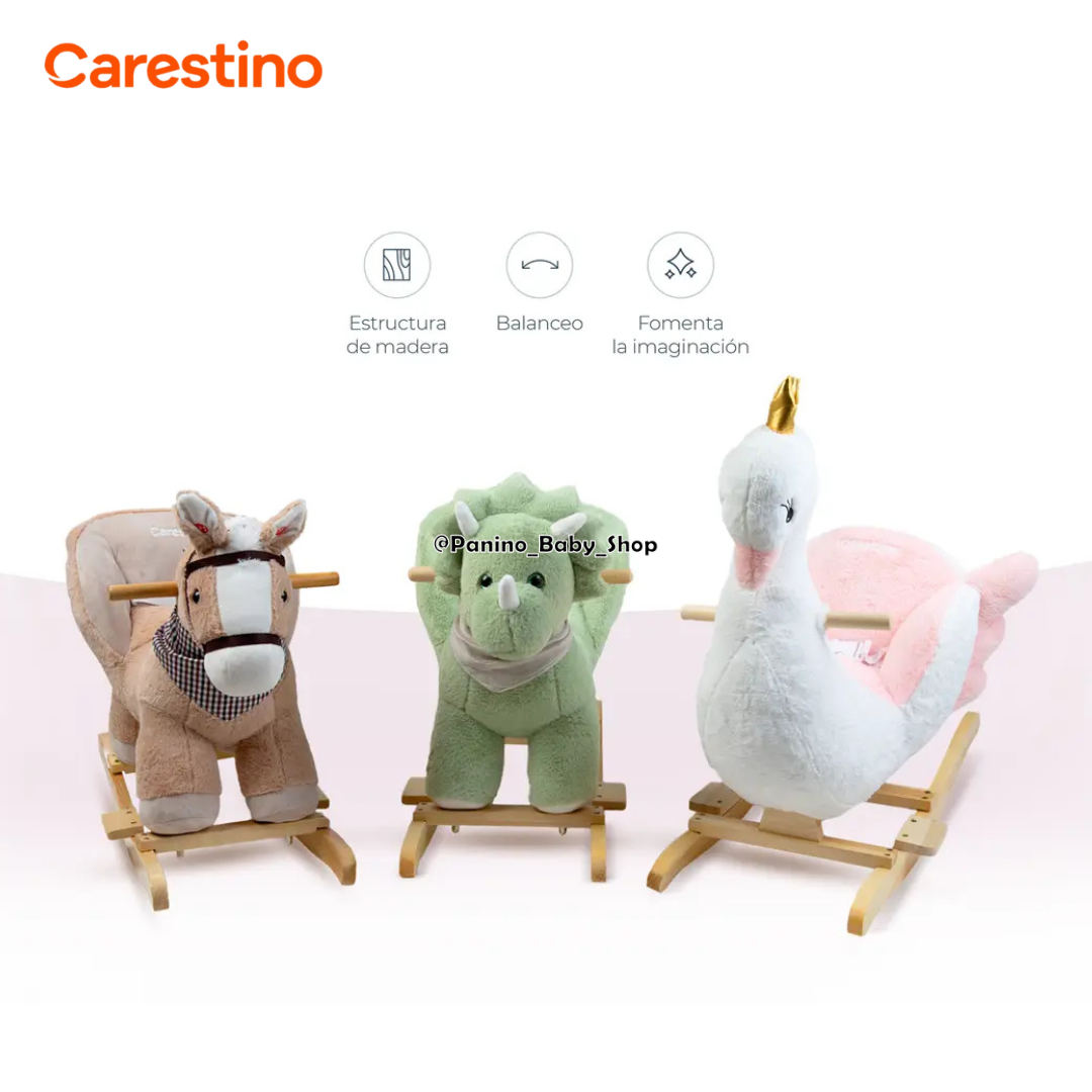 MECEDORA MUSICAL PARA BEBÉ CARESTINO -PELUCHE- DINO - 6