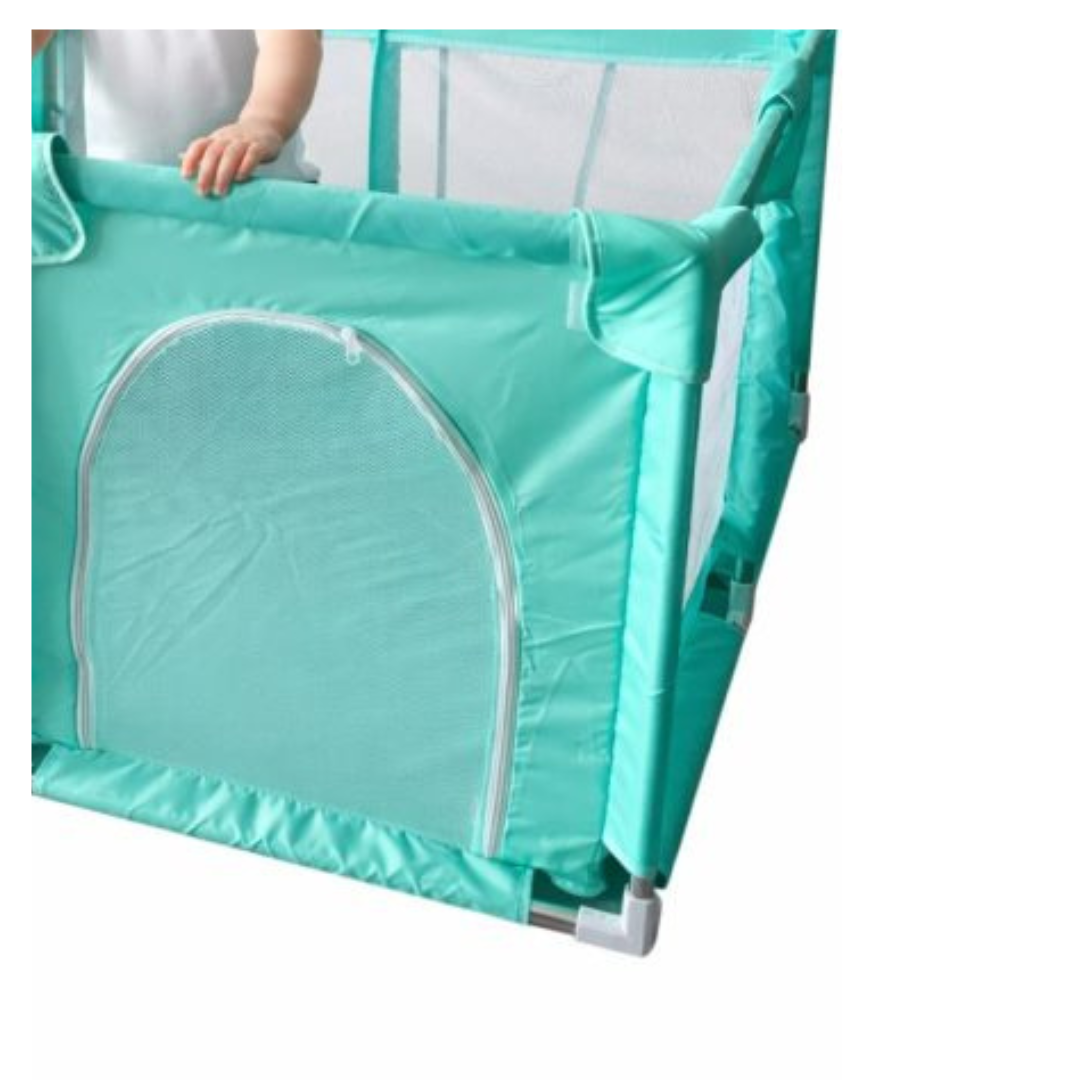 CORRAL PLEGABLE PLAYPEN 120X120 PARA BEBÉS -CIRCO- VERDE MENTA - 3
