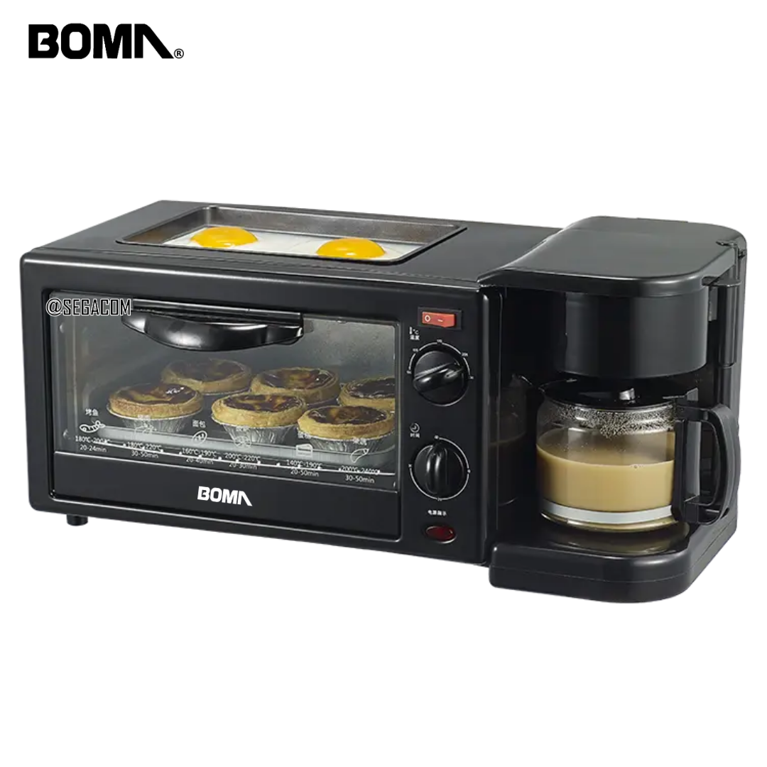 HORNO CAFETERA FREIDORA 3EN1 -BREAKFAST- BLACK - 1