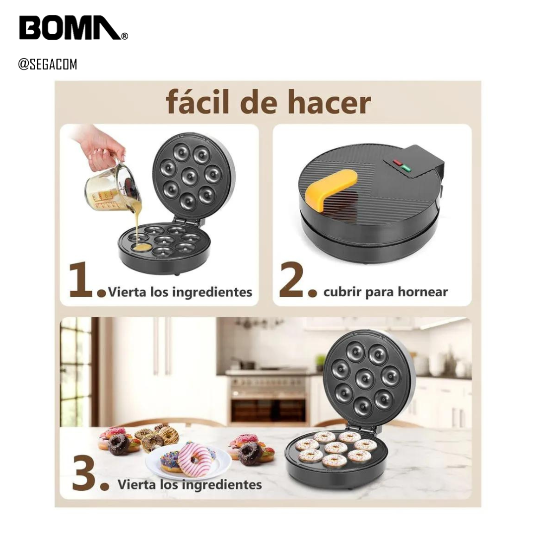 MAQUINA WAFLERA ELÉCTRICA PARA HACER DONUTS -DONAS- BLACK - 4