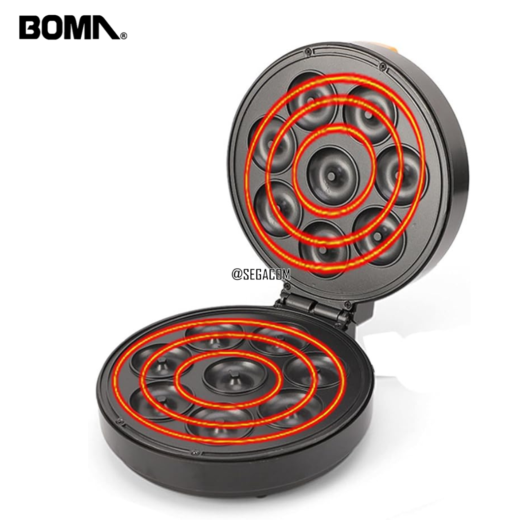 MAQUINA WAFLERA ELÉCTRICA PARA HACER DONUTS -DONAS- BLACK - 6