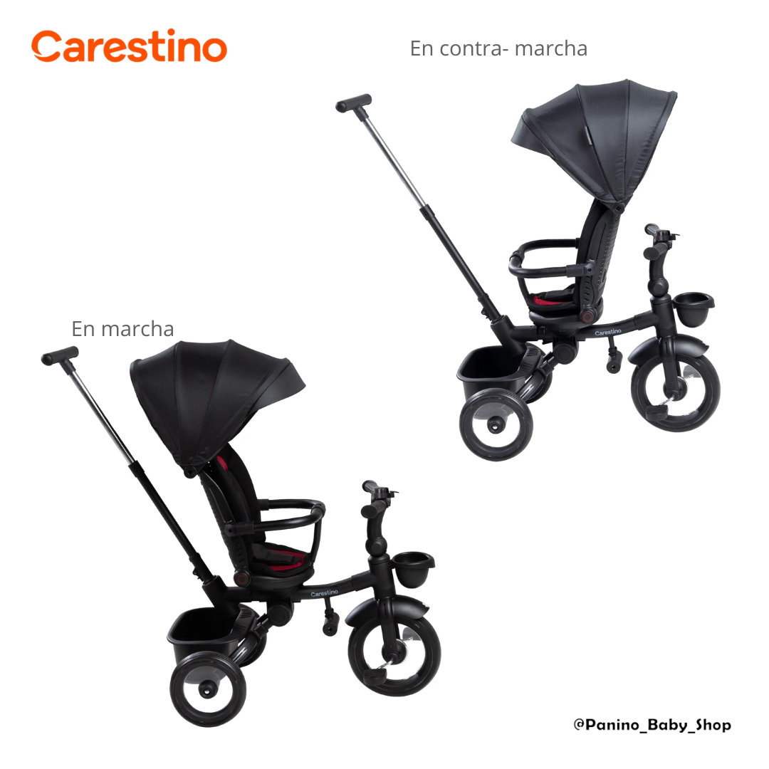 TRICICLO PLEGABLE Y GIRATORIO 360 PARA NIÑOS -SAFARI- GRIS - 2