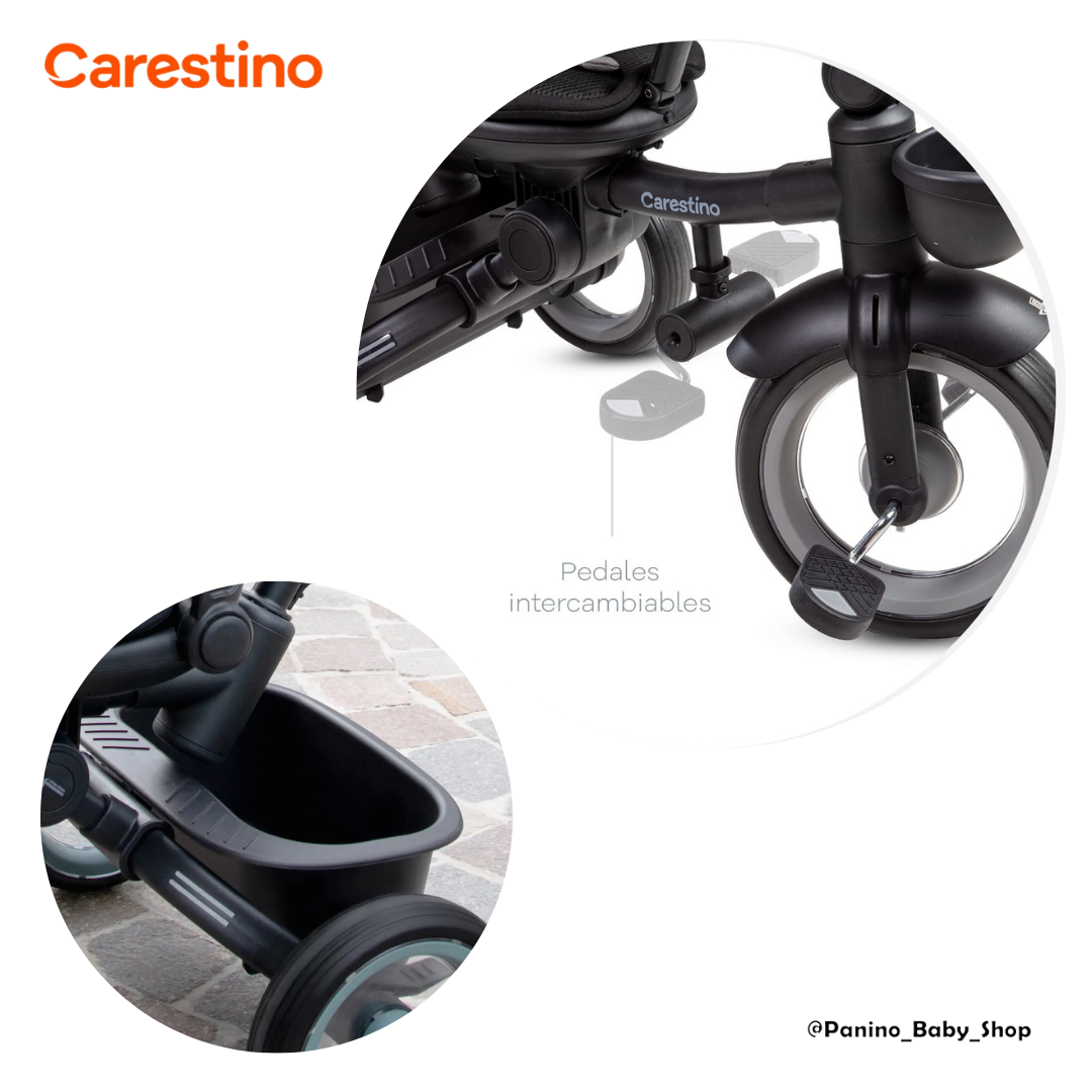 TRICICLO PLEGABLE Y GIRATORIO 360 PARA NIÑOS -SAFARI- GRIS - 7