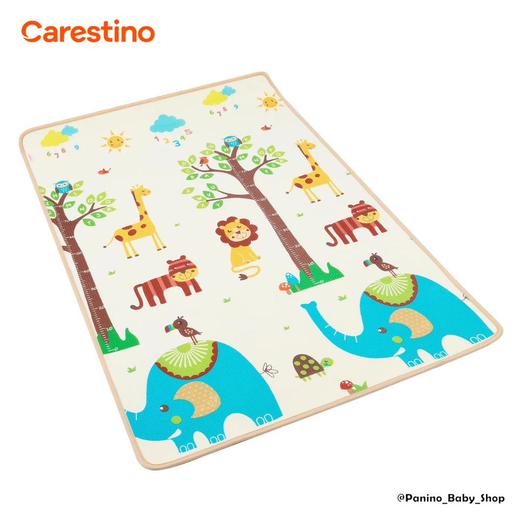 ALFOMBRA ANTIGOLPES REVERSIBLE 120X180 PARA NIÑOS -JUNGLA- VERDE - 1