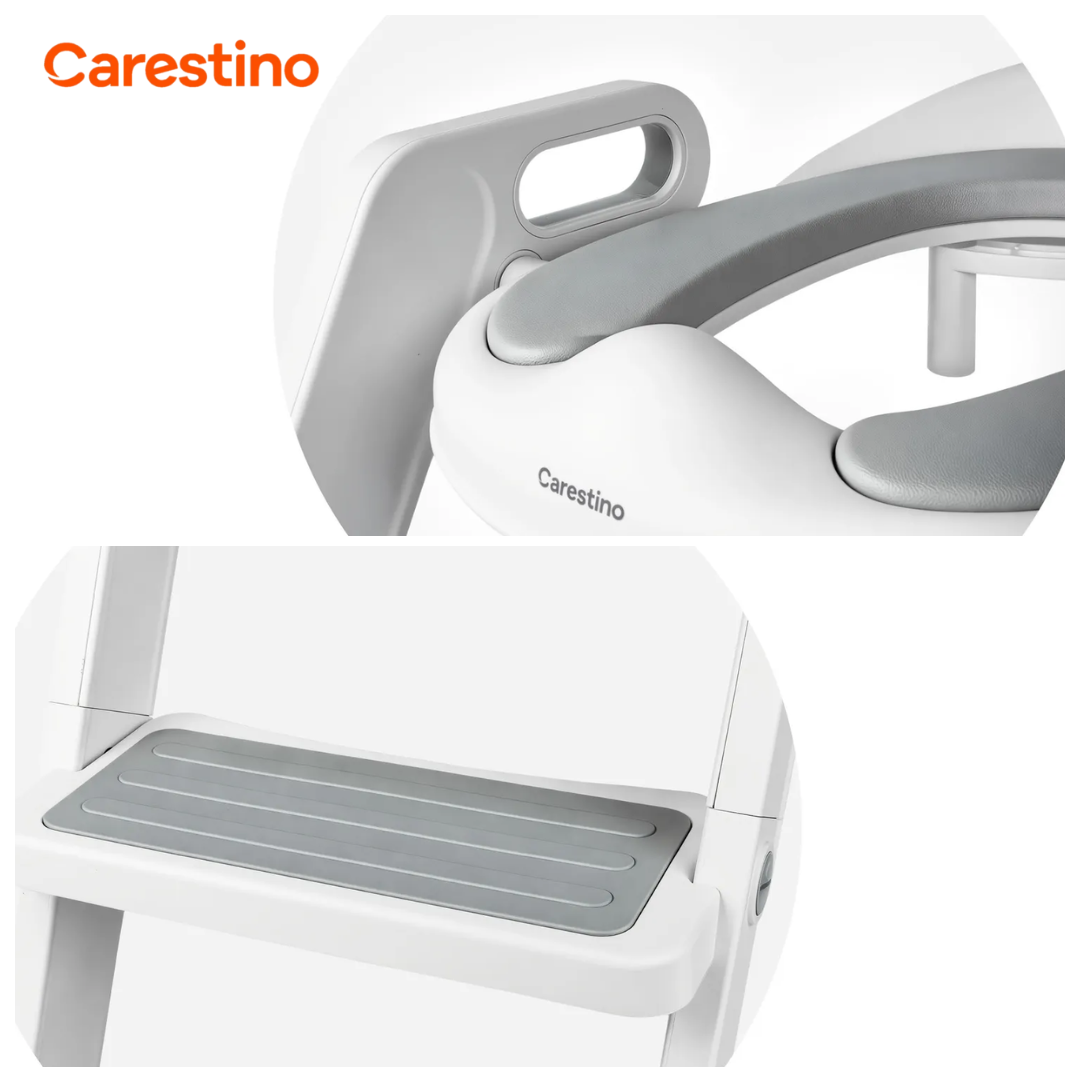 ASIENTO REDUCTOR DE INODORO CON ESCALERA -PEKIN V2- GRIS - 7