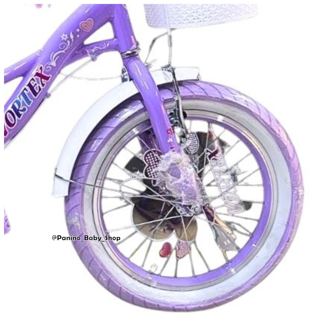 BICICLETA CAMPERA MUSICAL ARO 16 PARA NIÑAS -PRINCESA- LILA - 5