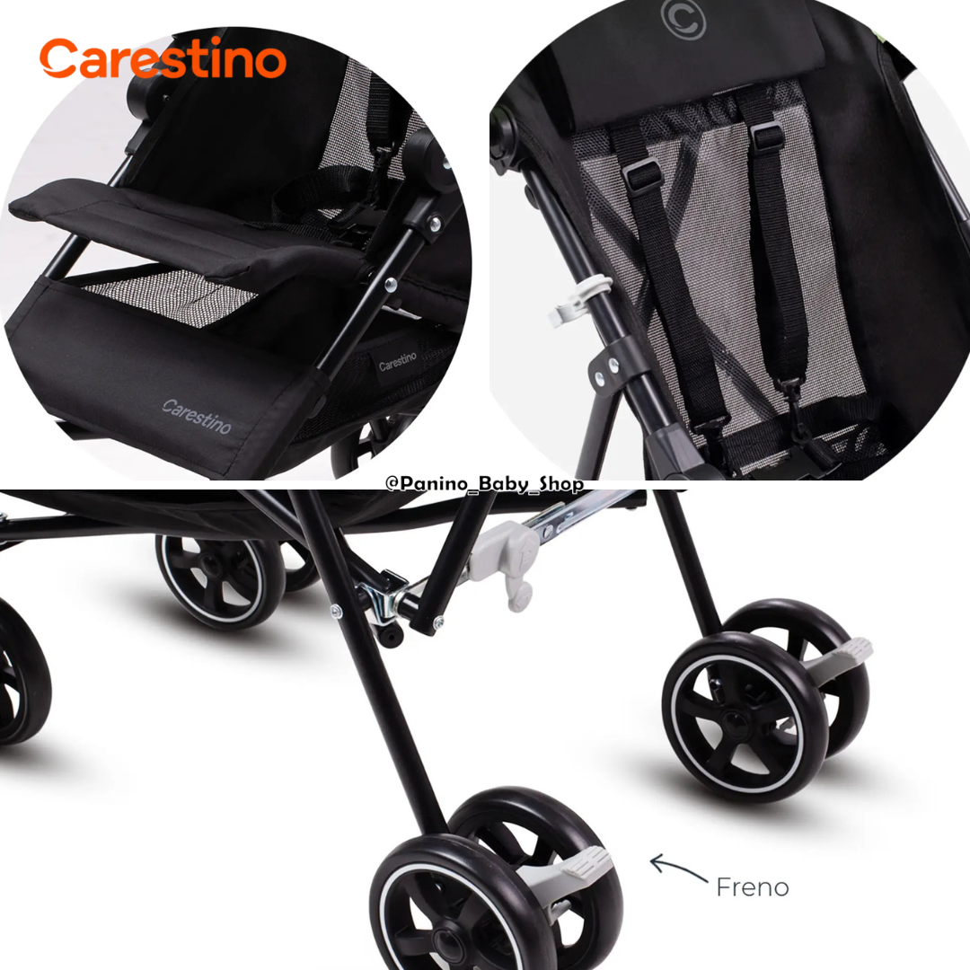 COCHE BASTÓN DE PASEO CARESTINO -FLY V2- GRIS LOBO - 6
