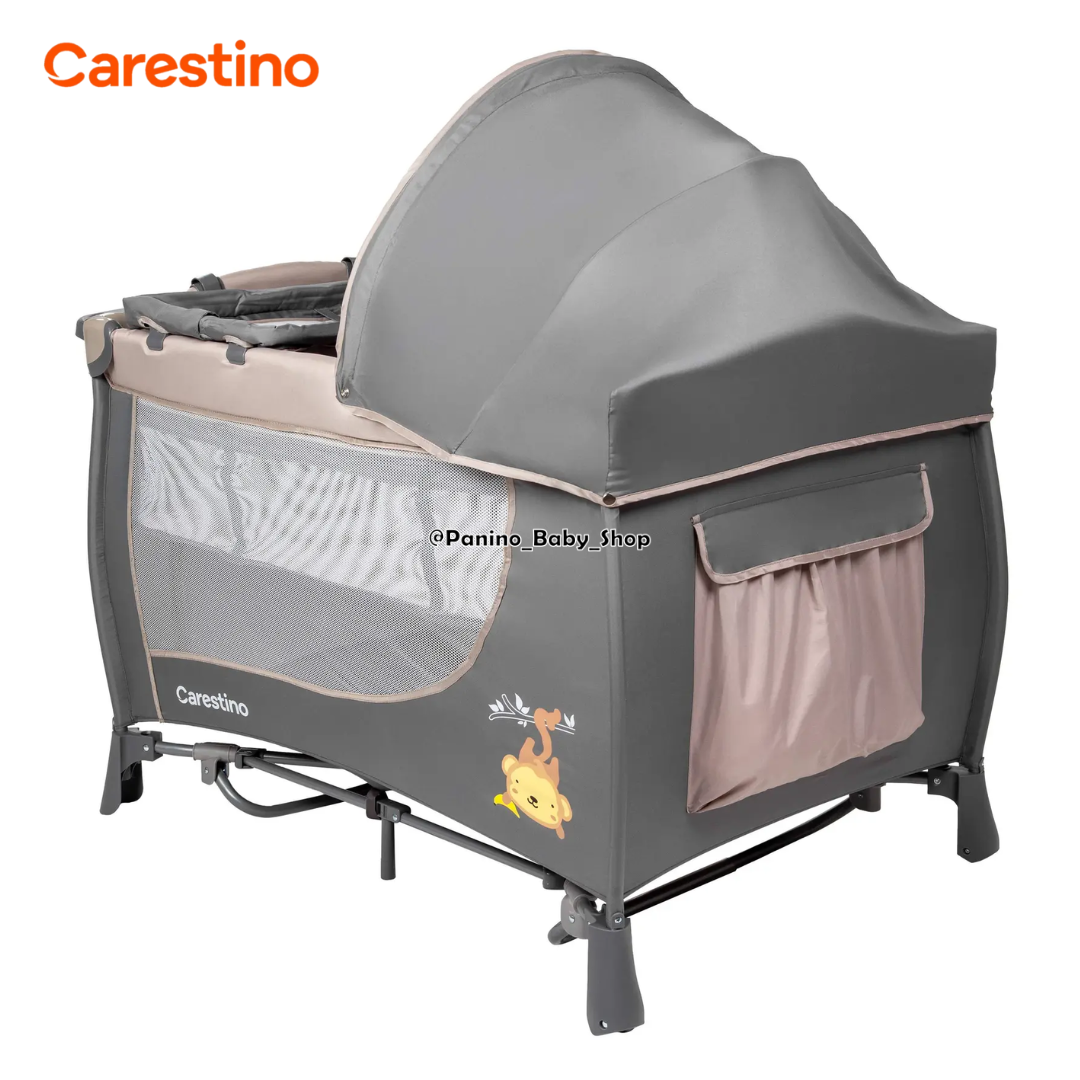 CUNA CORRAL CAMBIADOR PLEGABLE 2 NIVELES -MARSELLA- BEIGE - 4