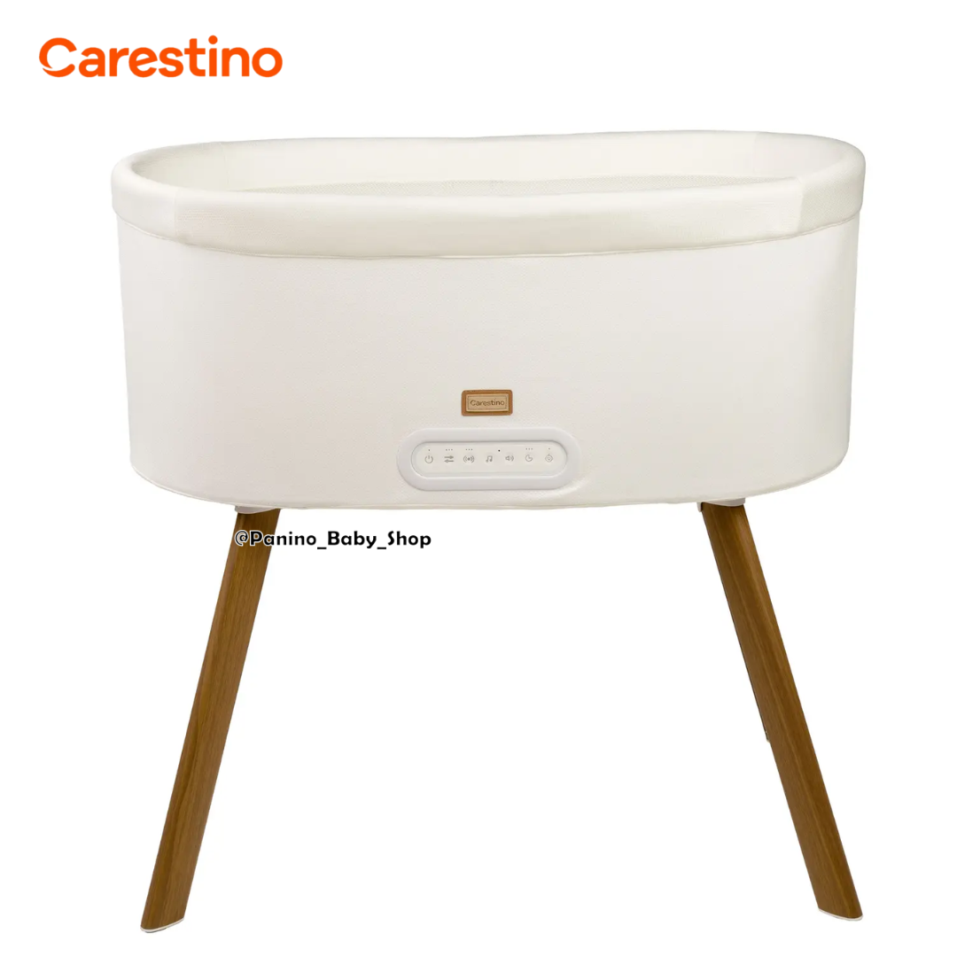 CUNA MOISÉS MECEDOR ELECTRÓNICO MUSICAL -BURDEOS- BLANCO - 2