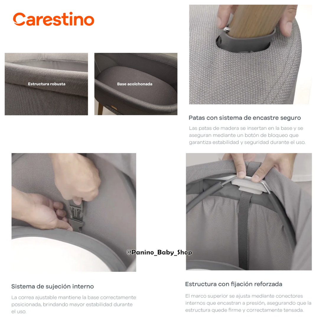 CUNA MOISÉS MECEDOR ELECTRÓNICO MUSICAL -BURDEOS- GRIS - 7