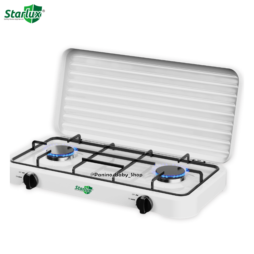 COCINA A GAS CON TAPA 2 HORNILLAS -NOVA- BLANCO - 2