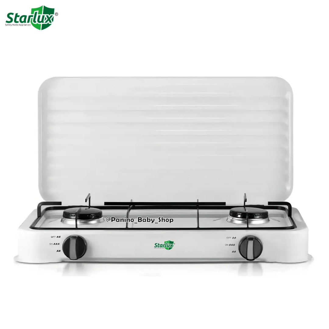 COCINA A GAS CON TAPA 2 HORNILLAS -NOVA- BLANCO - 4