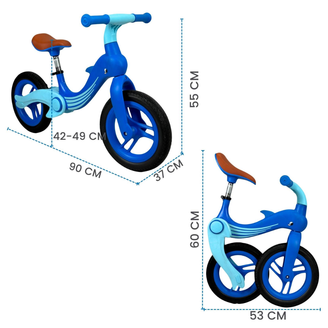 BICICLETA DE EQUILIBRIO PLEGABLE -BALLENITA- AZUL - 7