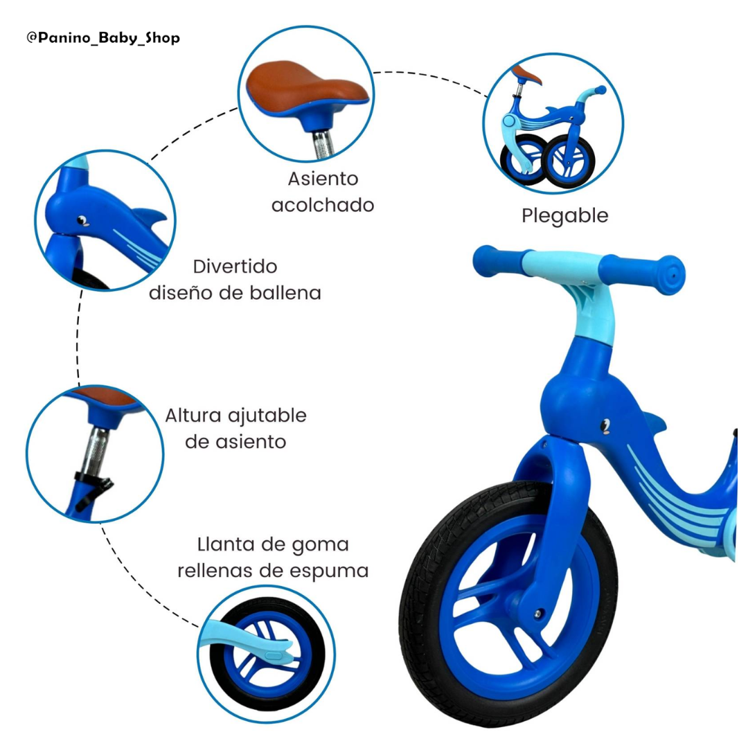 BICICLETA DE EQUILIBRIO PLEGABLE -BALLENITA- BEIGE - 6