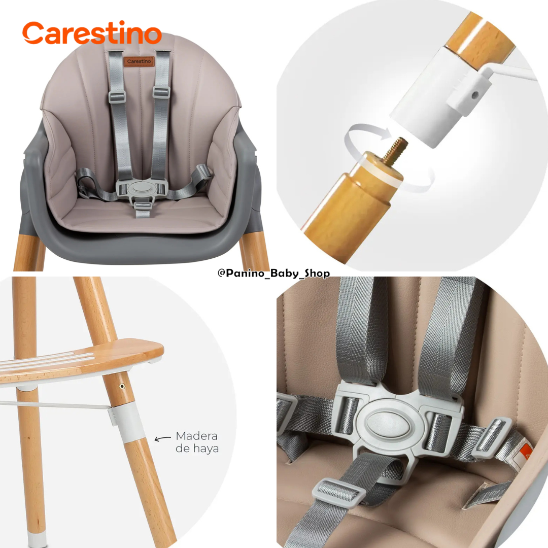 SILLA DE COMER 2EN1 CARESTINO -ESTOCOLMO- GRIS CLARO - 7
