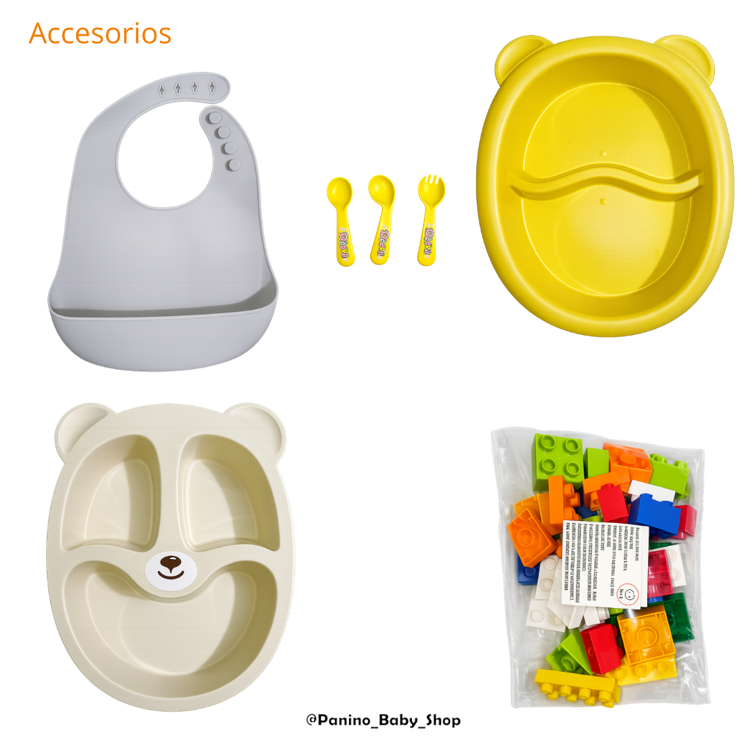 SILLA DE COMER CARPETA 3 EN 1 CON BLUETOOTH -GATO- ROSA PASTEL - 4