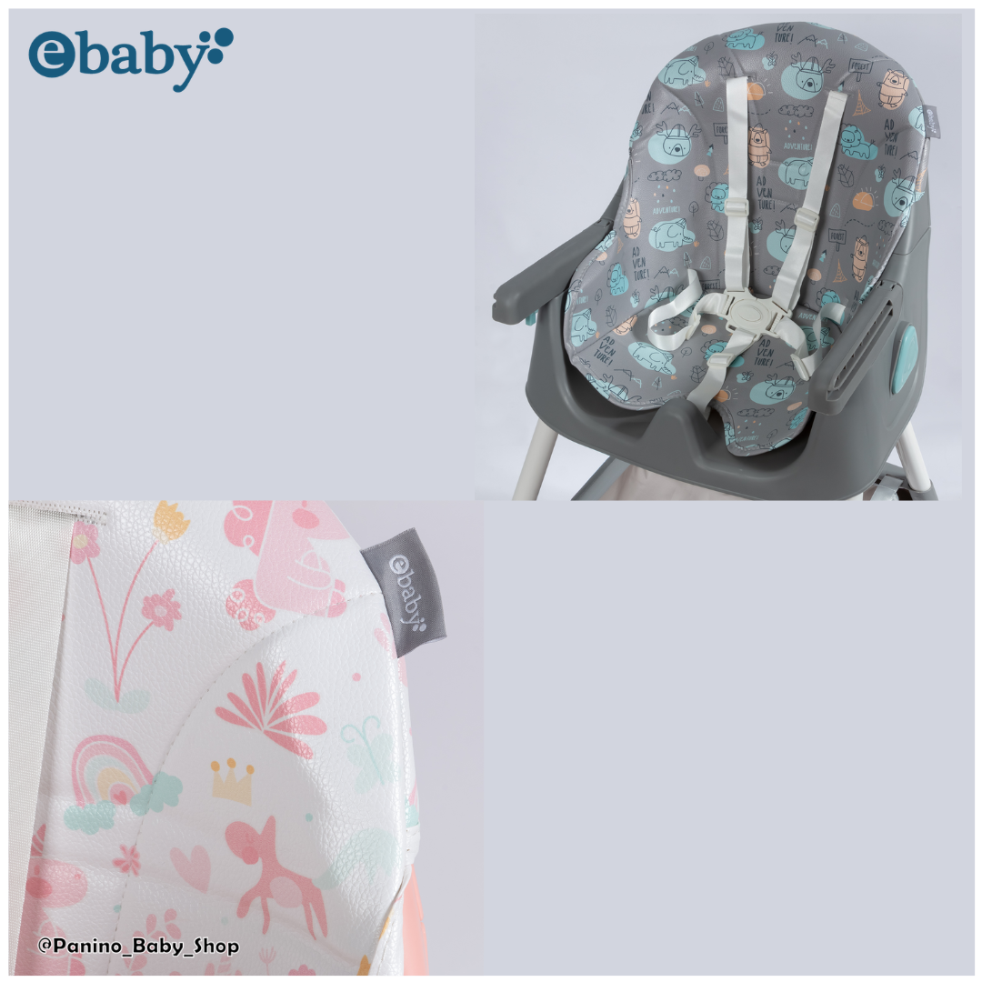 SILLA DE COMER PLEGABLE CON PORTA CELULAR -LULU- ROSA PASTEL - 6