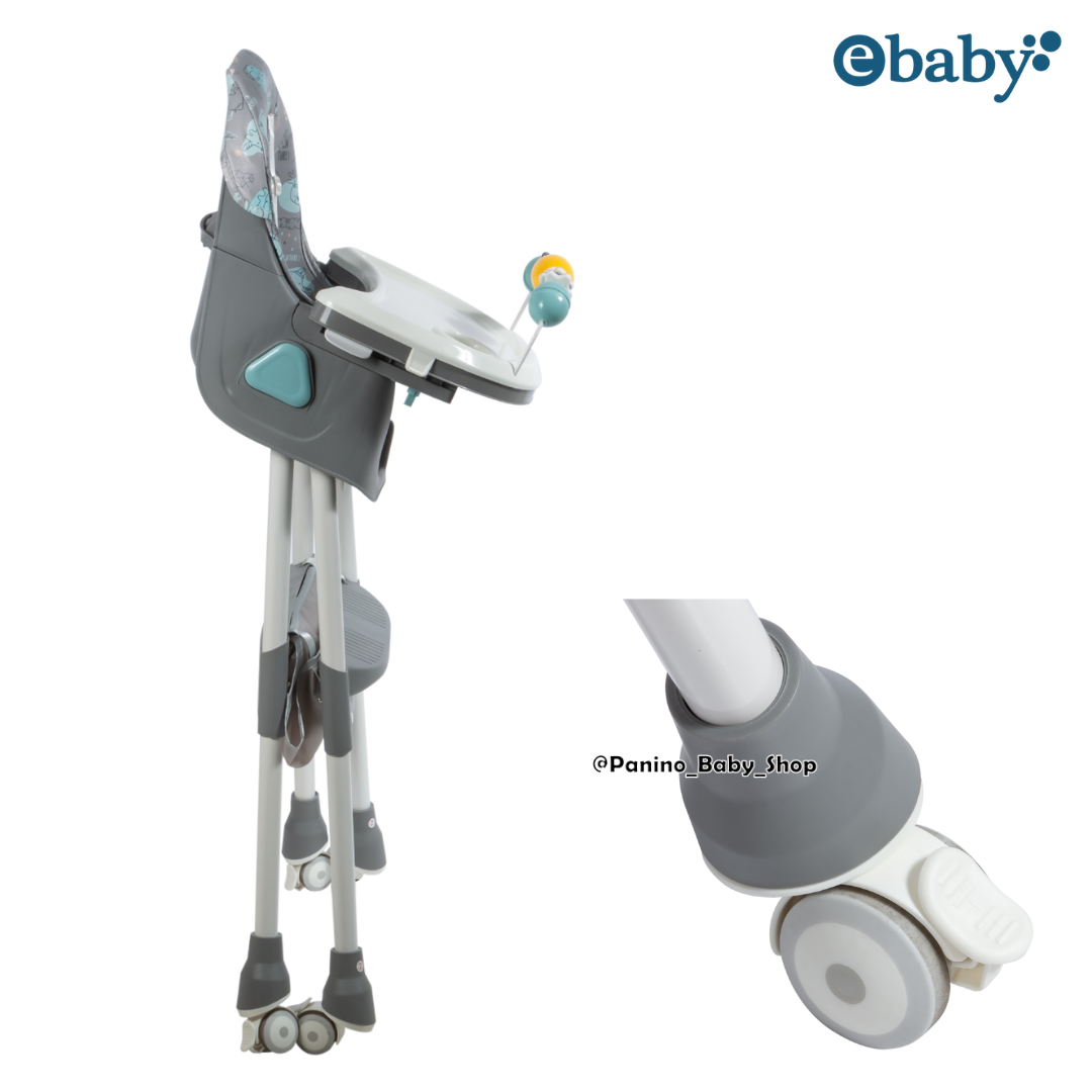 SILLA DE COMER PLEGABLE CON PORTA CELULAR -LULU- ROSA PASTEL - 8