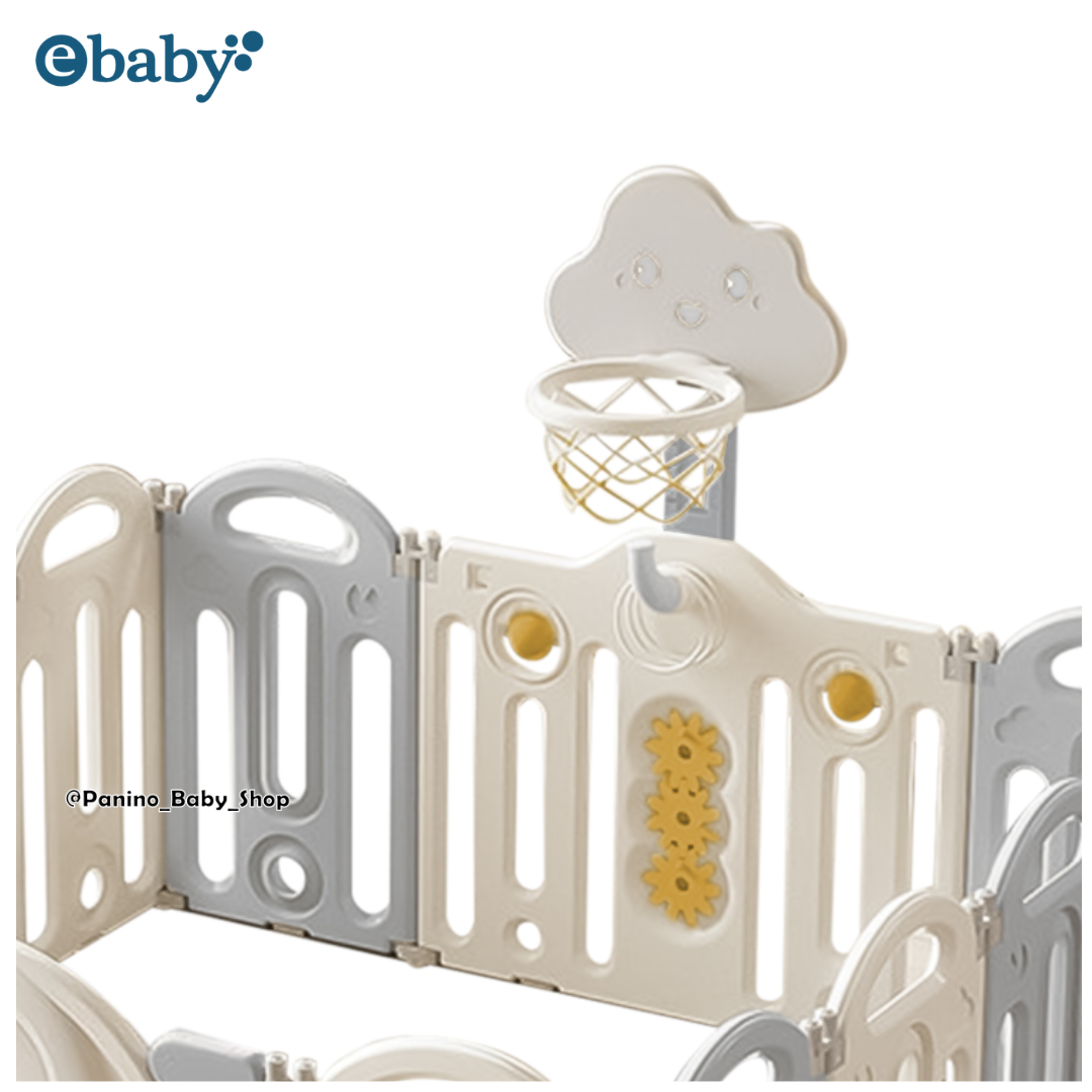 CORRAL DE JUEGOS CON ALFOMBRA 155X155 -LITTLE LAND- GRIS - 5