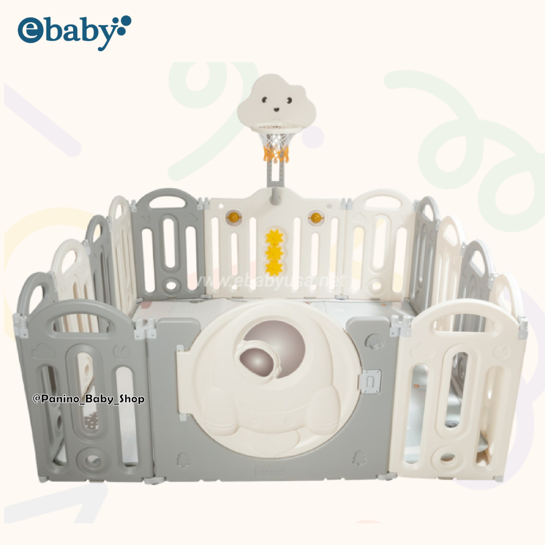 CORRAL DE JUEGOS CON ALFOMBRA 155X155 -LITTLE LAND- GRIS - 6