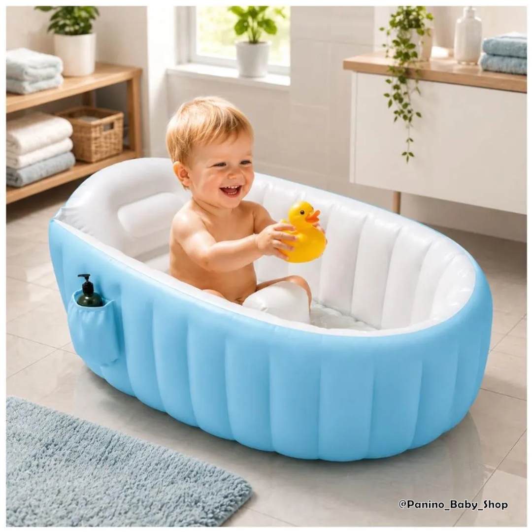 BAÑERA PISCINA INFLABLE PORTÁTIL PARA BEBÉ -SPA- CELESTE - 2