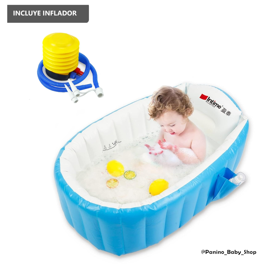 BAÑERA PISCINA INFLABLE PORTÁTIL PARA BEBÉ -SPA- CELESTE - 6