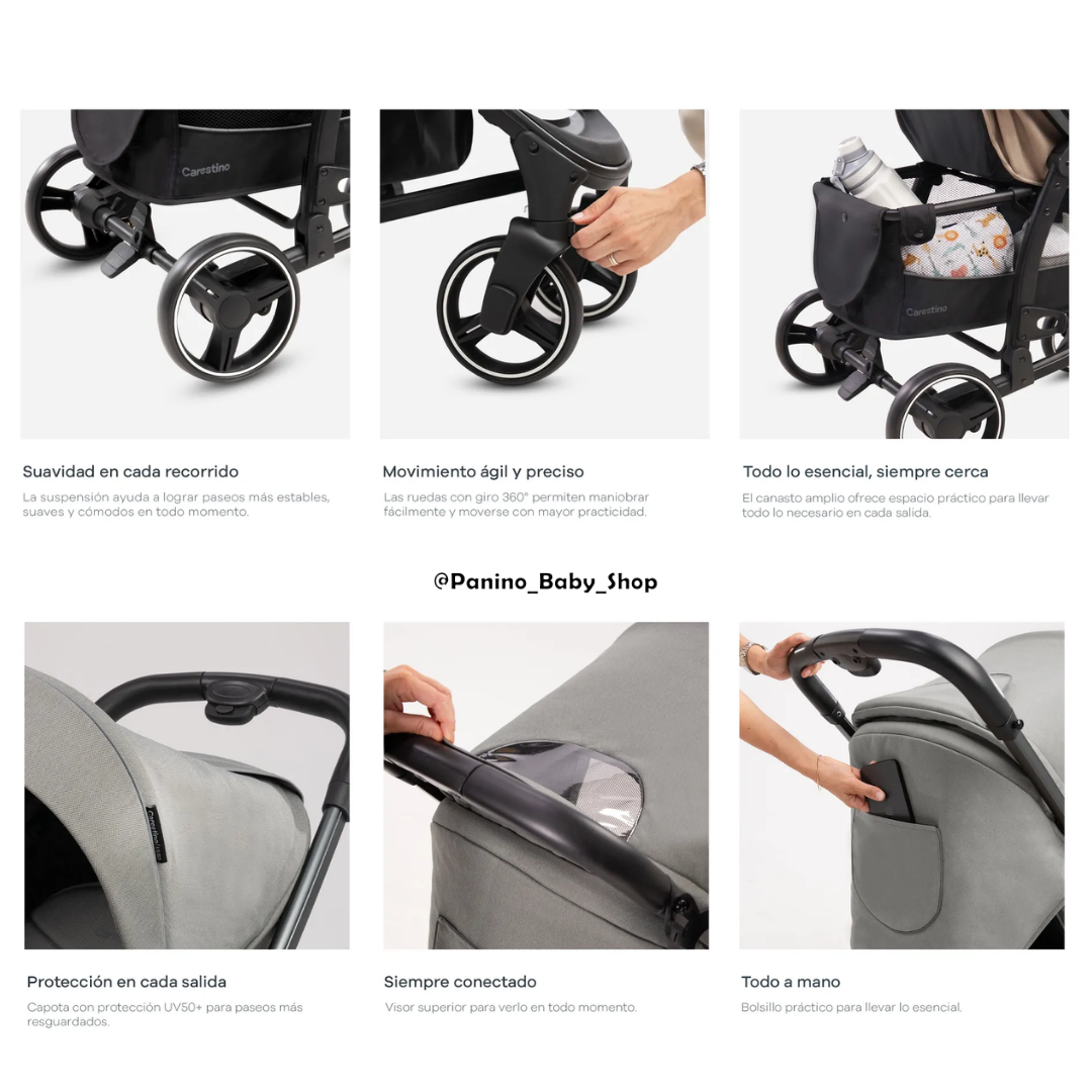 COCHE CUNA TRAVEL SYSTEM PREMIUM 3EN1 -LONDON V2- NEGRO - 8