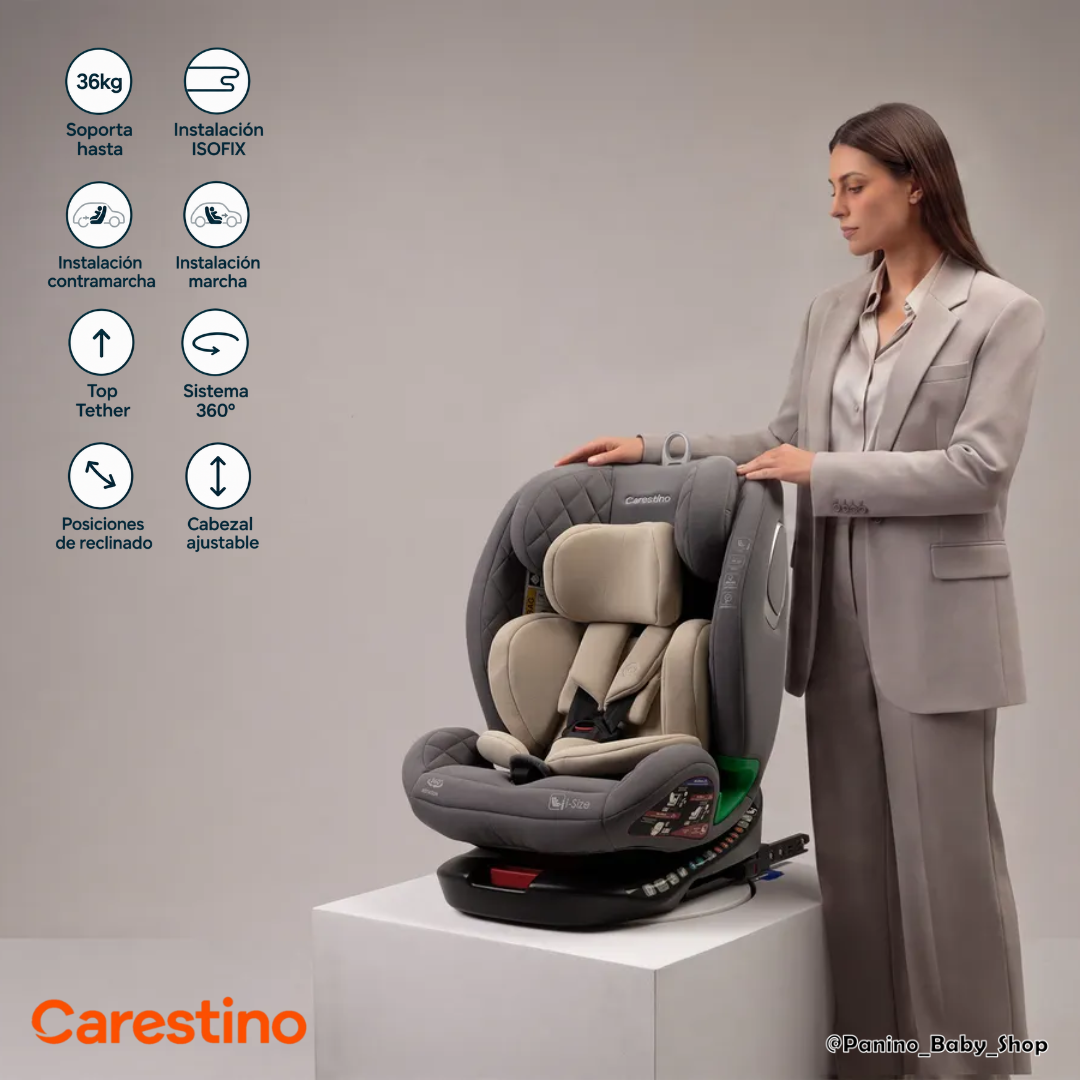 SILLA DE AUTO CON ISOFIX I-SIZE 40-150CM -HAMBURGO- NEGRO - 2