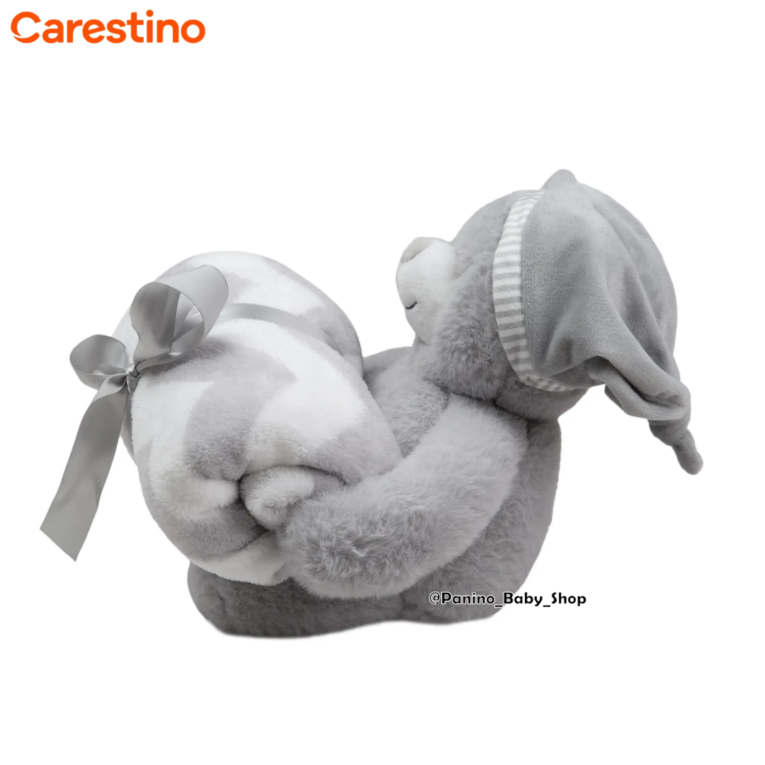 MANTA CON PELUCHE DE APEGO -MANTA- OSO GRIS - 2