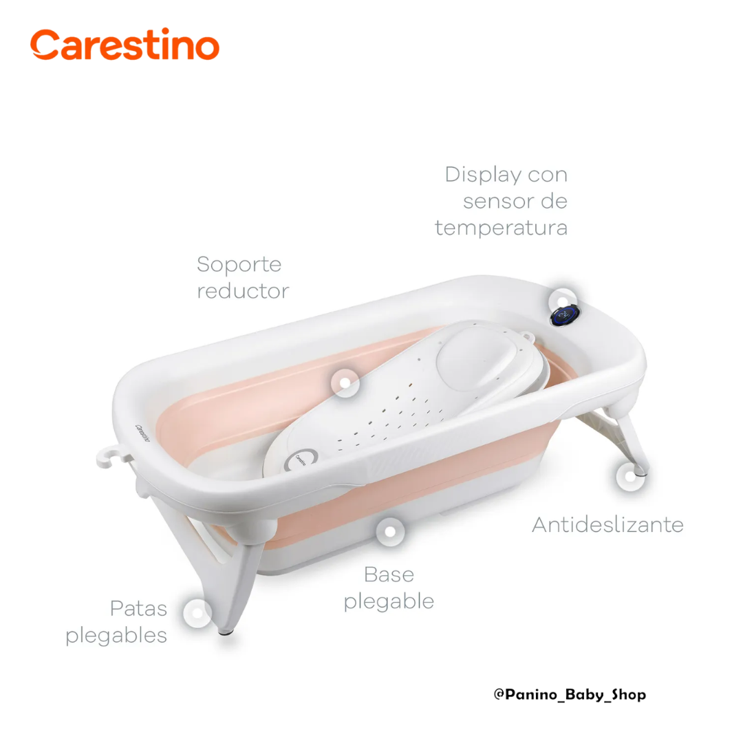 BAÑERA PLEGABLE C-TERMÓMETRO 50L -AMALFI- ROSADO - 4