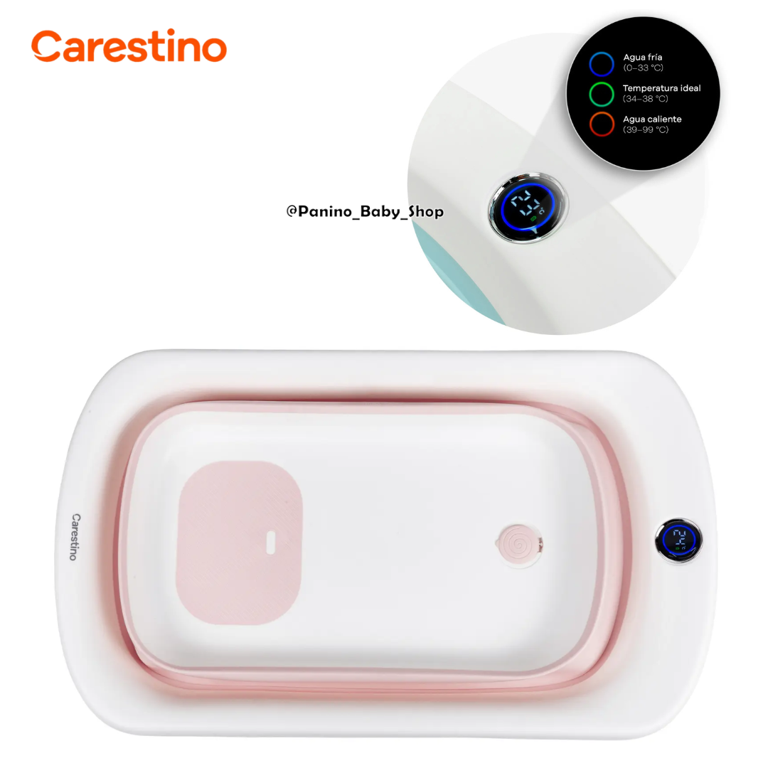 BAÑERA PLEGABLE C-TERMÓMETRO 50L -AMALFI- ROSADO - 6