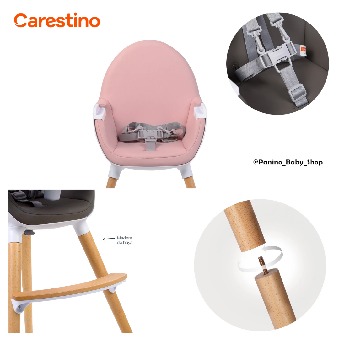 SILLA DE COMER 3EN1 DISEÑO NÓRDICO-NEO- BEIGE - 6