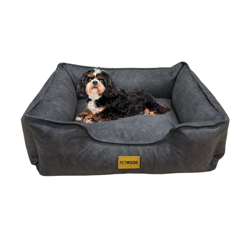 CAMA PARA MASCOTAS ANTIALÉRGICA T-M COLOR GRIS - 1