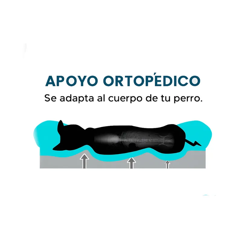 CAMA ORTOPÉDICA PARA PERROS CON FUNDA EXTRAÍBLE M COLOR MARRÓN - 6