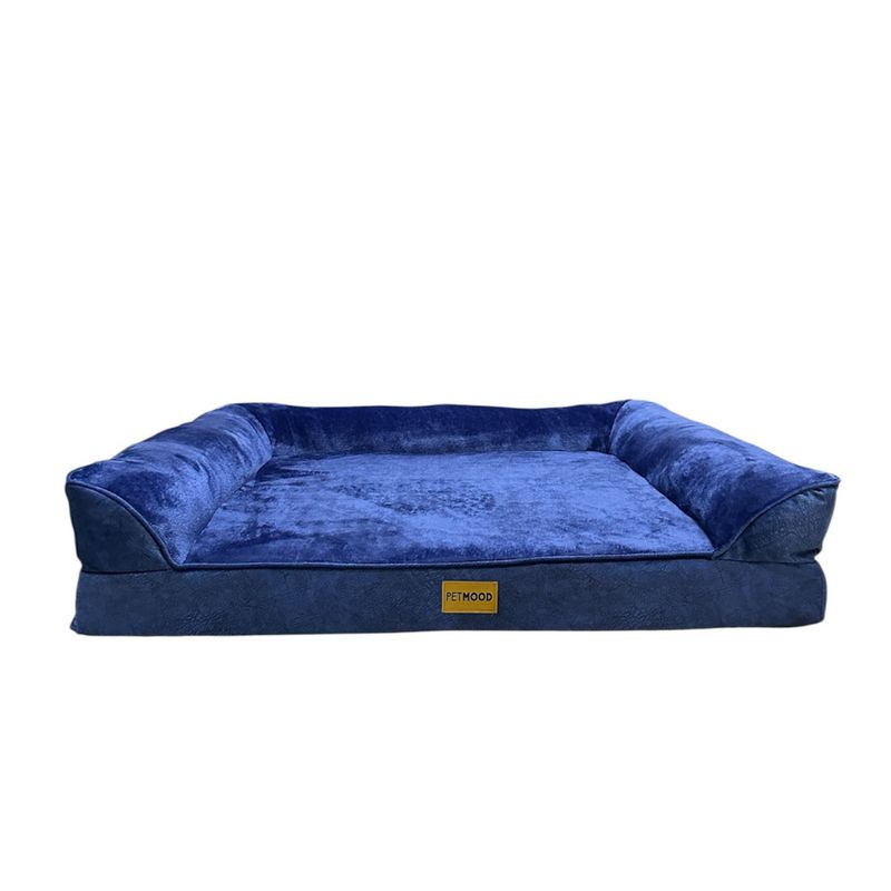 CAMA PARA MASCOTAS ORTOPÉDICA CON FUNDA EXTRAÍBLE TALLA L COLOR AZUL - 3