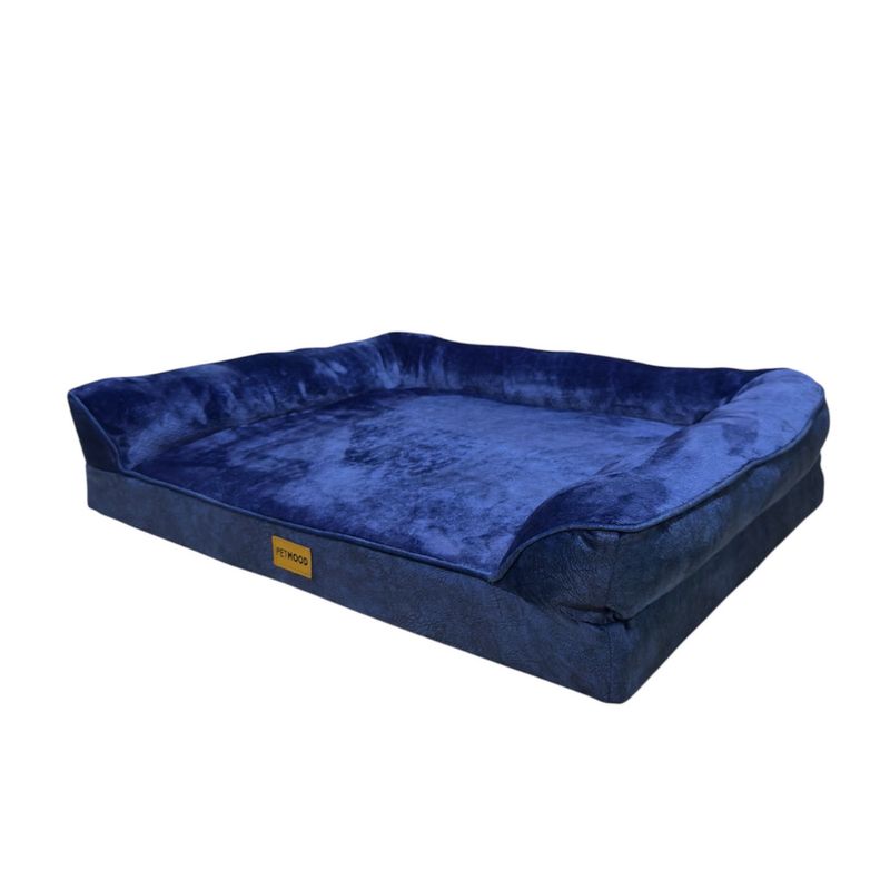 CAMA PARA MASCOTAS ORTOPÉDICA CON FUNDA EXTRAÍBLE TALLA L COLOR AZUL - 4