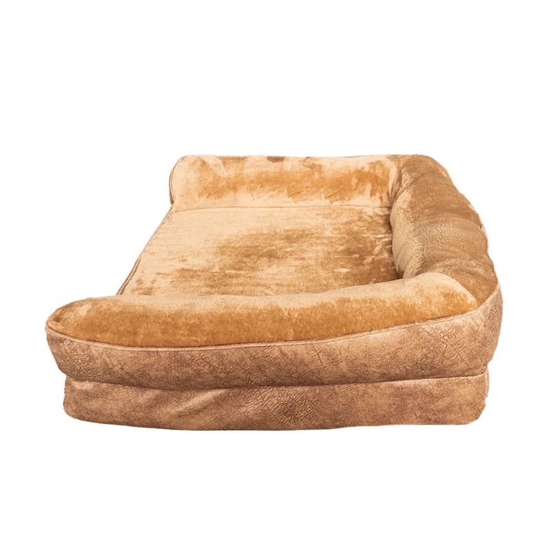 CAMA ORTOPÉDICA PARA PERROS CON FUNDA EXTRAÍBLE M COLOR BEIGE - 1