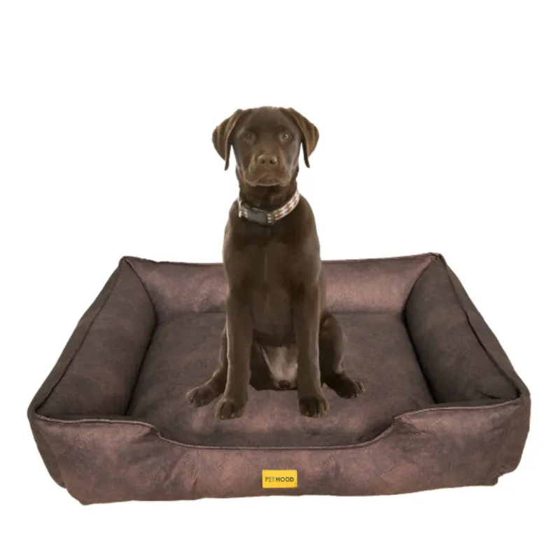 CAMA PARA MASCOTAS ANTIALÉRGICA T-XXL COLOR MARRÓN - 1