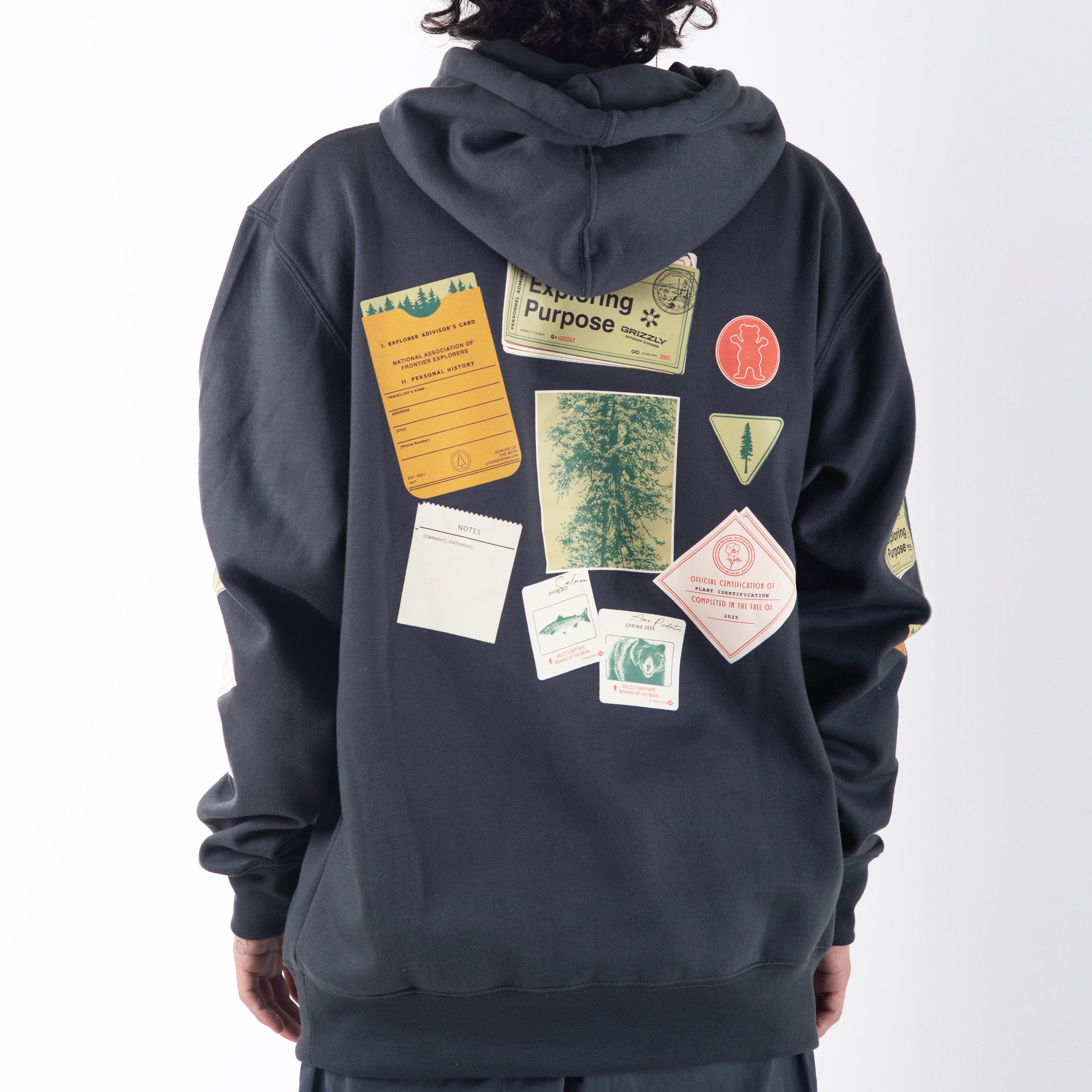 POLERÓN HOODIE MANGA LARGA GRIZZLY GRIPTAPE BULLETIN BOARD - 1